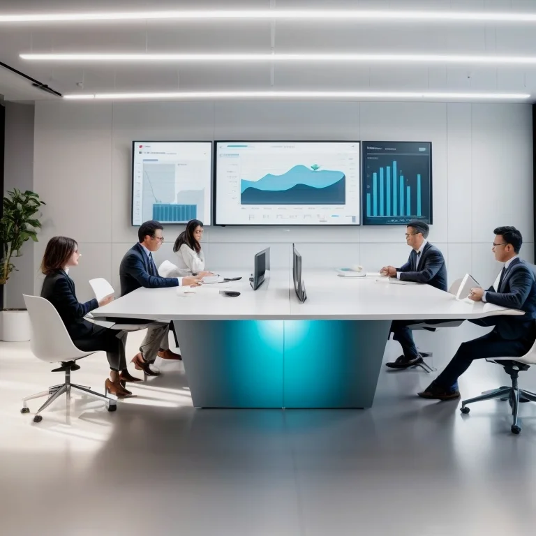 Professional analyzing AI data on a digital interface